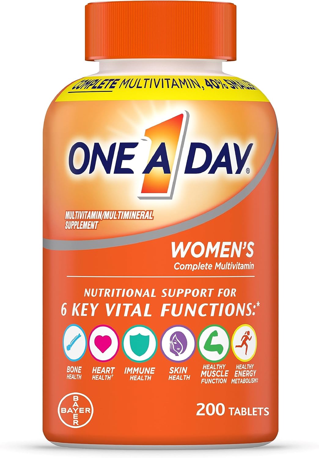 200 Count Women's Daily Multivitamin with Vitamin A, B, C, D, E, Calcium and Magnesium K18380