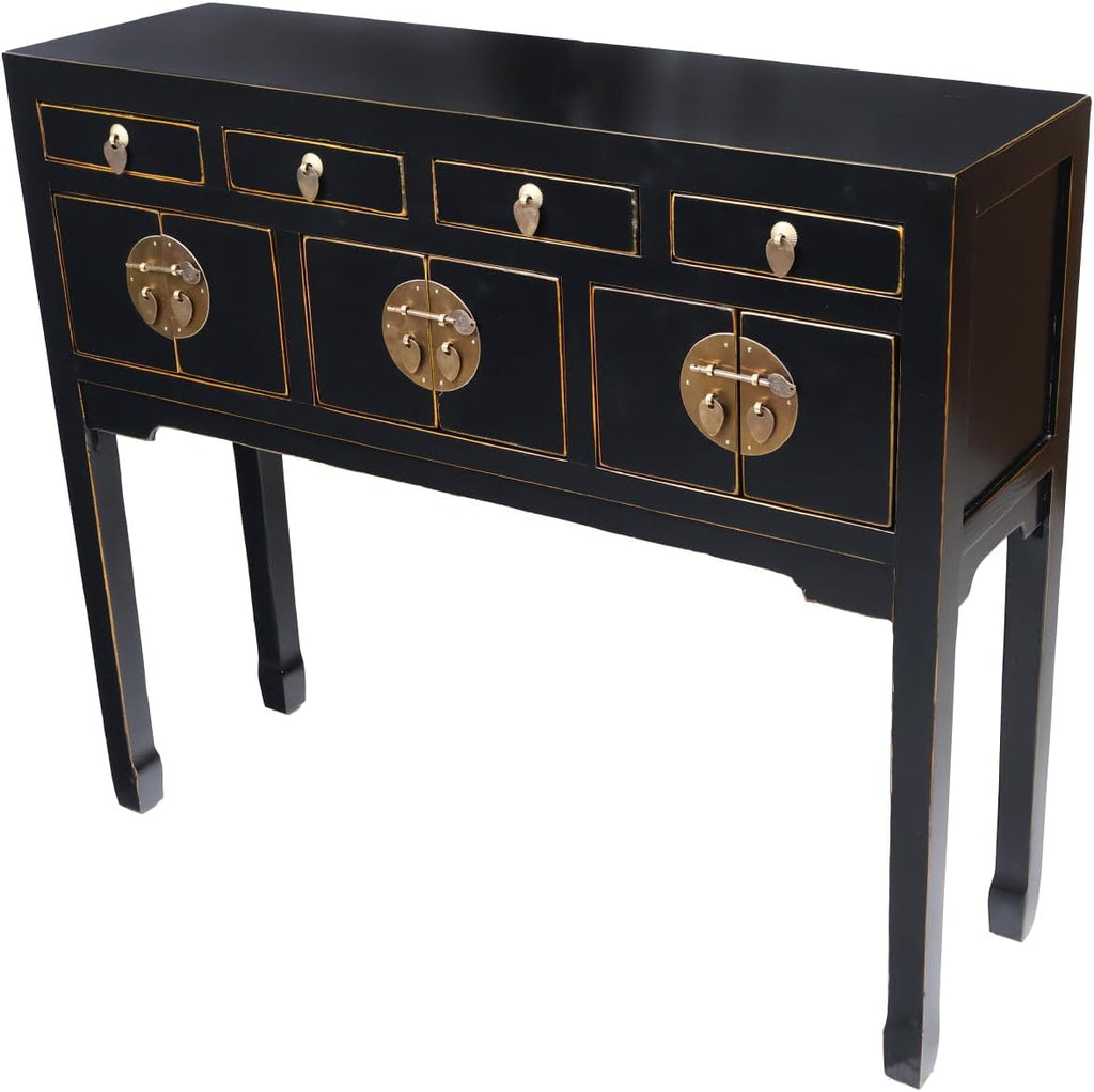 Black Lacquer Console Table U11134