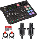 Podcast Production Studio Bundle with 2x Podcast Microphone, 32GB Memory Card & 2x XLR Cable R8259