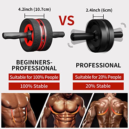 Ab Rollers Wheel Kit with Push Up Bars, Resistance Bands, Knee Mat Y682