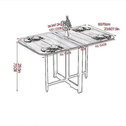 Drop Leaf Folding Wooden Dining Table I686078