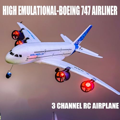 2.4G Remote Control Electric Plane with LED Lights 2 Batteries EPP Airplane W833