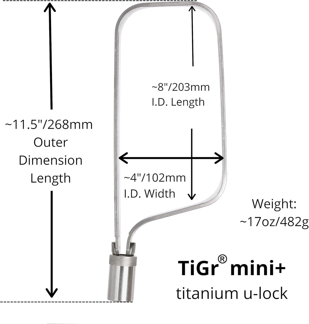 2-Pack Titanium Bike Locks with 2 Mounting Clips R496