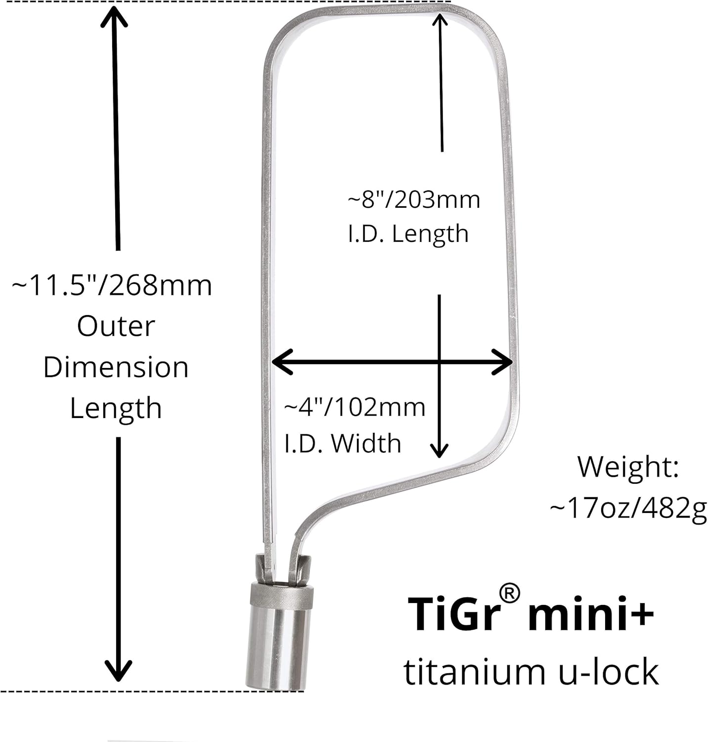 2-Pack Titanium Bike Locks with 2 Mounting Clips R496