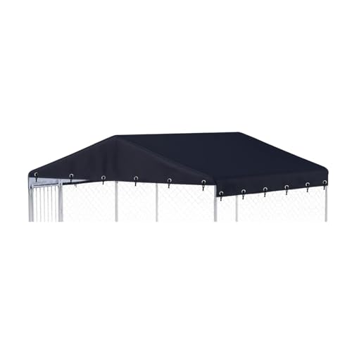 Black 600D Waterproof Oxford Fabric Outdoor Dog Kennel Cover W66131