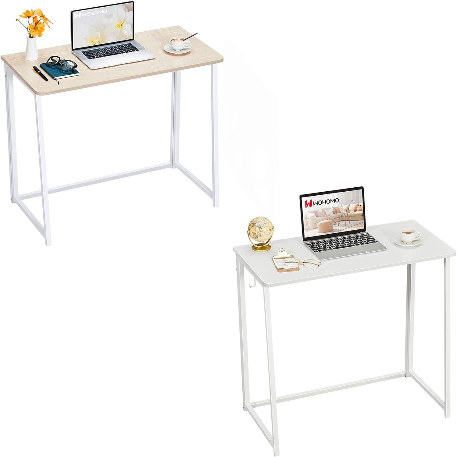 Folding Desk 31.5" Oak White Z2937