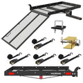 50" x 29" x 4" 500 LBS Folding Hitch Cargo Carrier with Ramp U2038