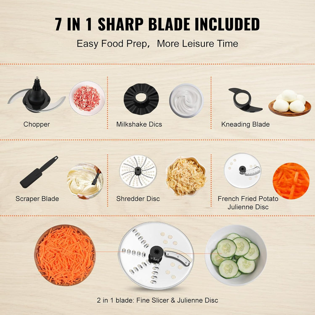 650W 14-Cup Vegetable Chopper 2-Speed Stainless Steel Blade Electric Food Processor, Gray N78680