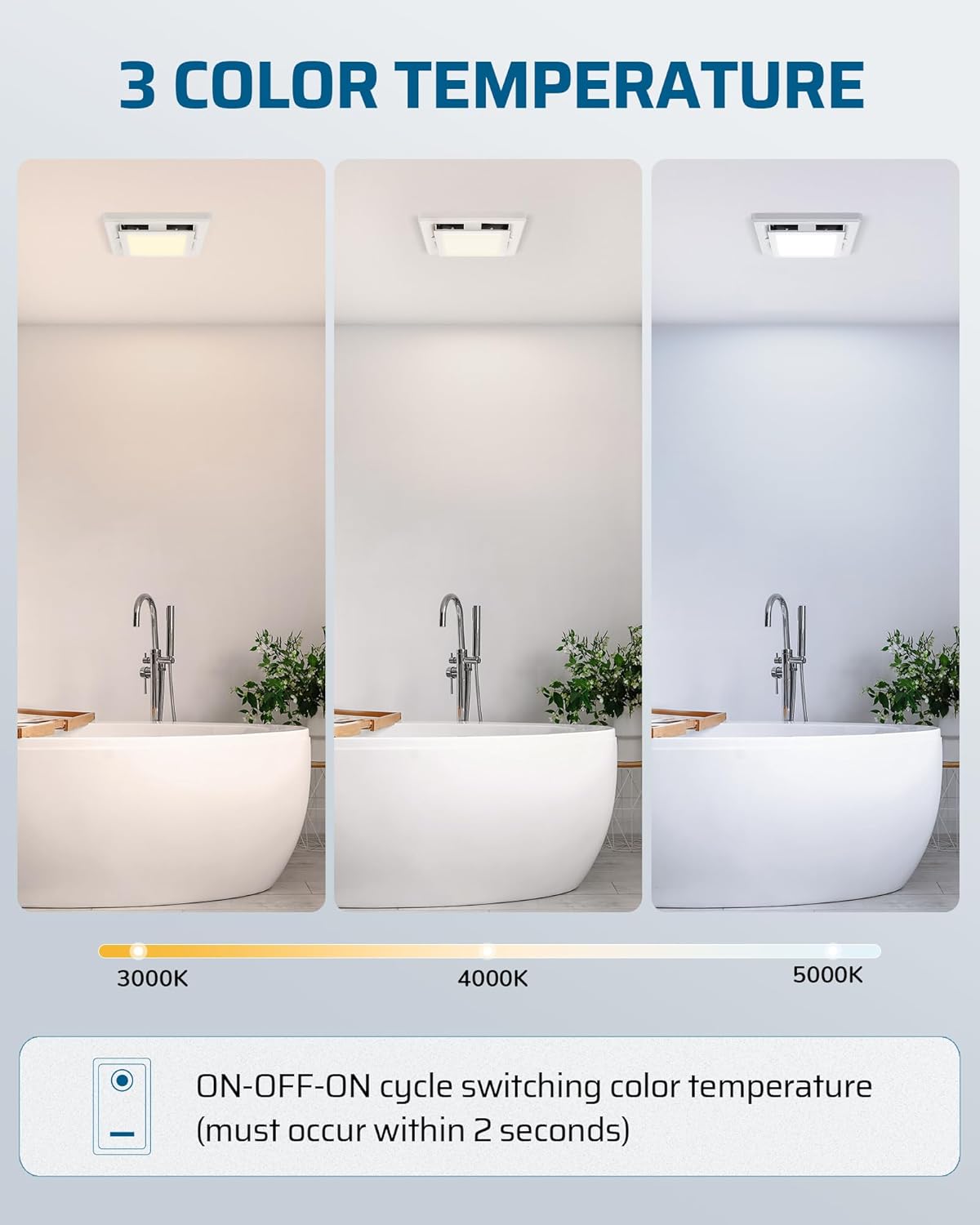 White 80 CFM 1.5 Sones Bathroom Exhaust Fan with Light W106893