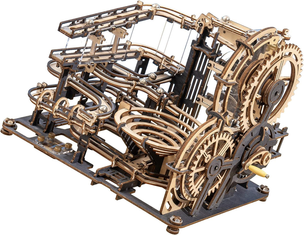 3D Wooden Puzzles Marble Run Chain Model Mechanical Building Kit G26355