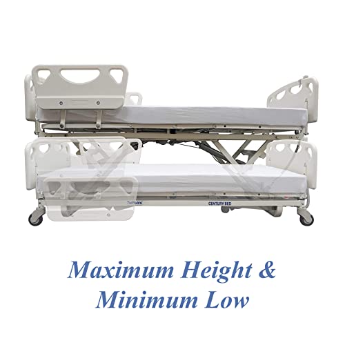 5 Function Full Electric Low Bed with High Density Foam Mattress & Half Rail Package (36" W x 80" L) G48380
