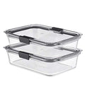 8-Cup Glass Food Container with Lid (2 Pieces) X93178