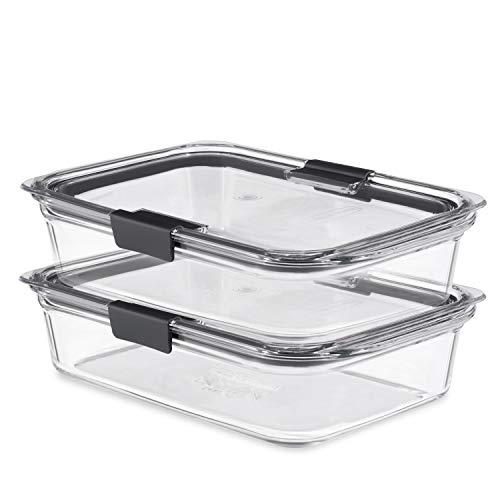8-Cup Glass Food Container with Lid (2 Pieces) X93178