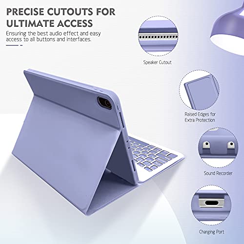 Purple Wireless Detachable Keyboard Case for iPad 10.5 L66413