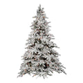 7.5 ft Flocked Utica Tree with 850 Multicolor Lights V994386