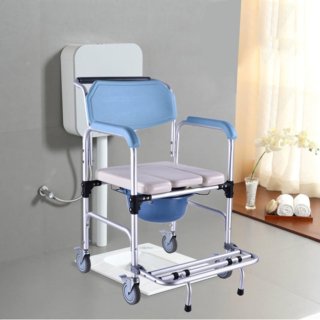 Wheelchair Shower Commode Chair with Footrests K474652