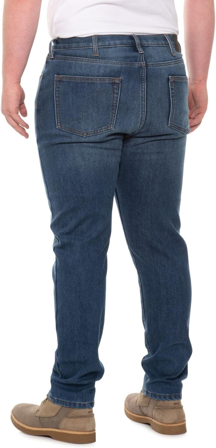 Blue Wash Flannel-Lined Flex Jeans U7213