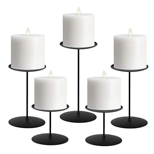 Gold Set of 5 Iron Candle Holders M75429