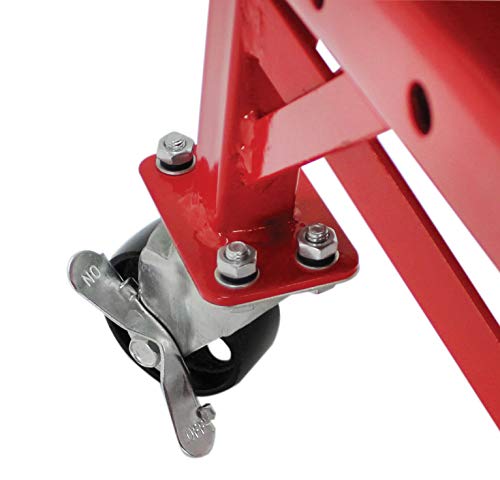 Red Hydraulic Motorcycle Lift Table, 300 lbs. Weight Capacity K252