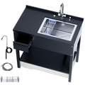36" Stainless Steel Freestanding Utility Sink with Drawer P952