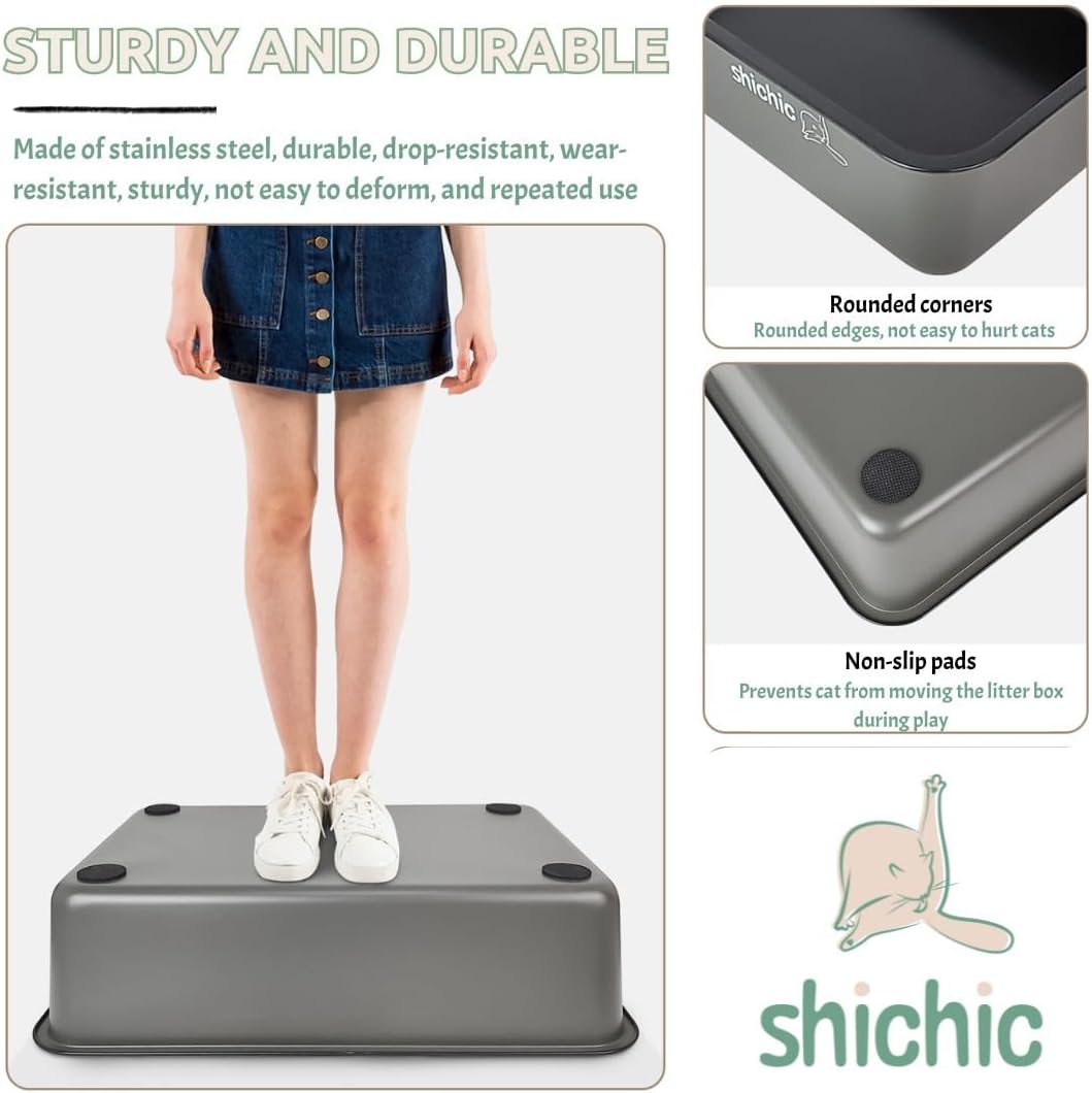 Stainless Steel Extra Large Litter Box with Lid R974
