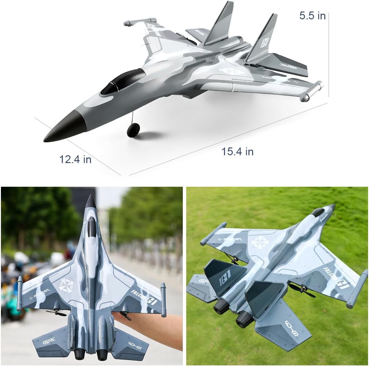 F22 RC Airplane 3 Channel Remote Control Fighter Toy, Ready to Fly, Two Batteries T2592