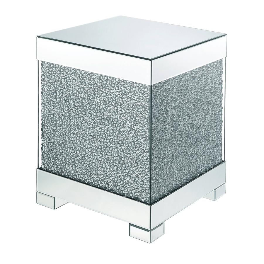 Mirrored Faux Crystals Coffee Table and 2 End Tables E736465