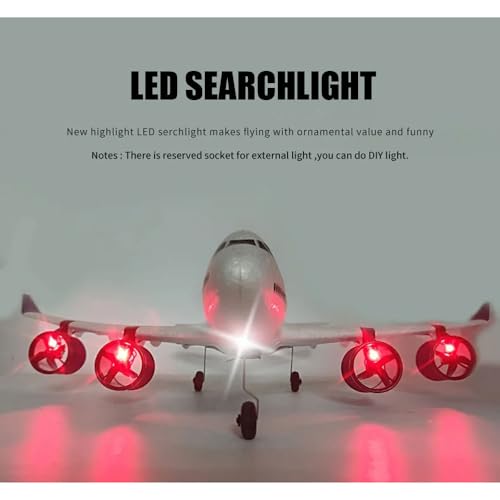 2.4G Remote Control Electric Plane with LED Lights 2 Batteries EPP Airplane W833