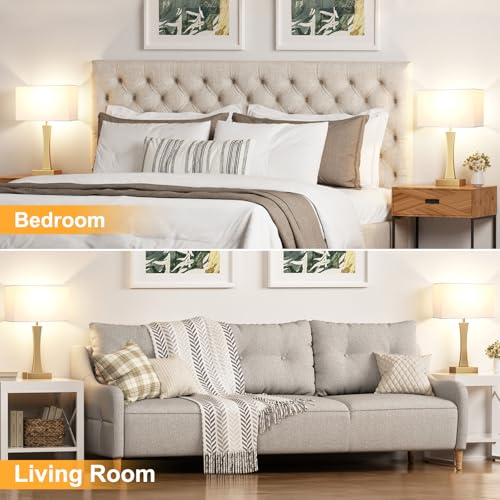 3 Way Dimmable Touch Table Lamp Set of 2 with USB Ports X42235