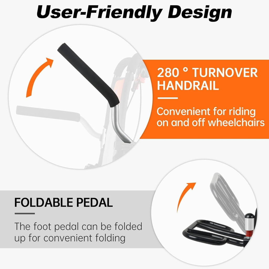 Lightweight Aluminum Folding Transport Wheelchair D305
