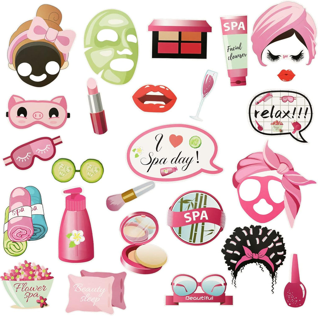26 PCS Spa Party Photo Booth Props J42088
