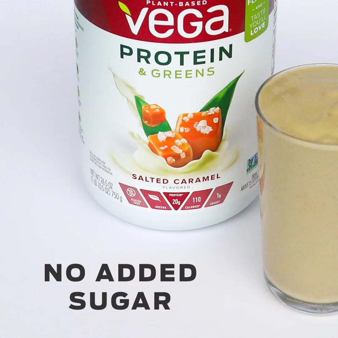Salted Caramel Plant Protein & Greens Powder, 20g Protein, 1.1 Lb W26236