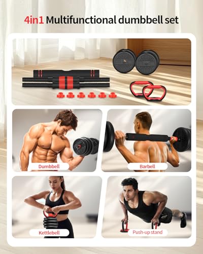 Adjustable 80lbs Dumbbell Set with Connector M638