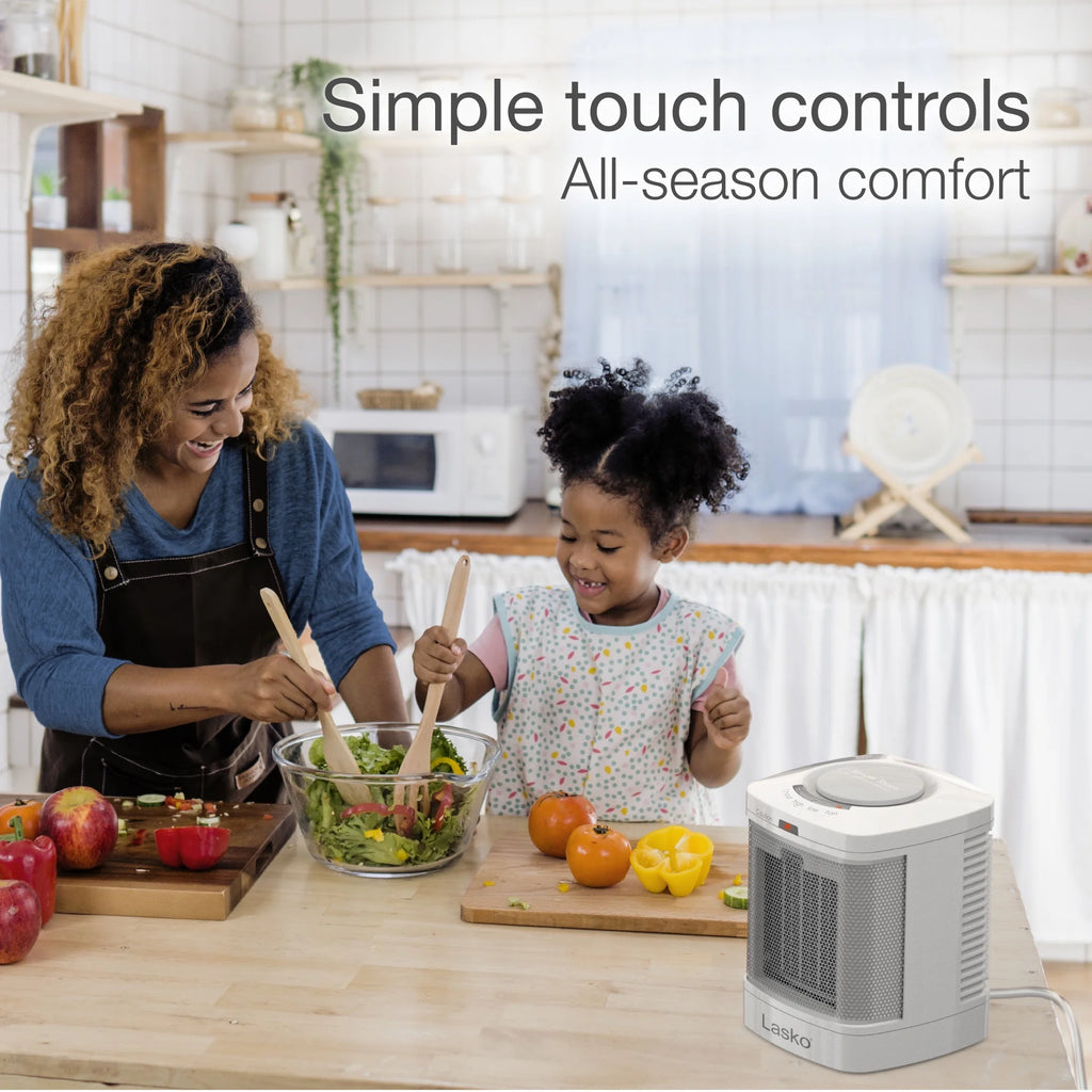 8" 1500W White Space Heater K9363