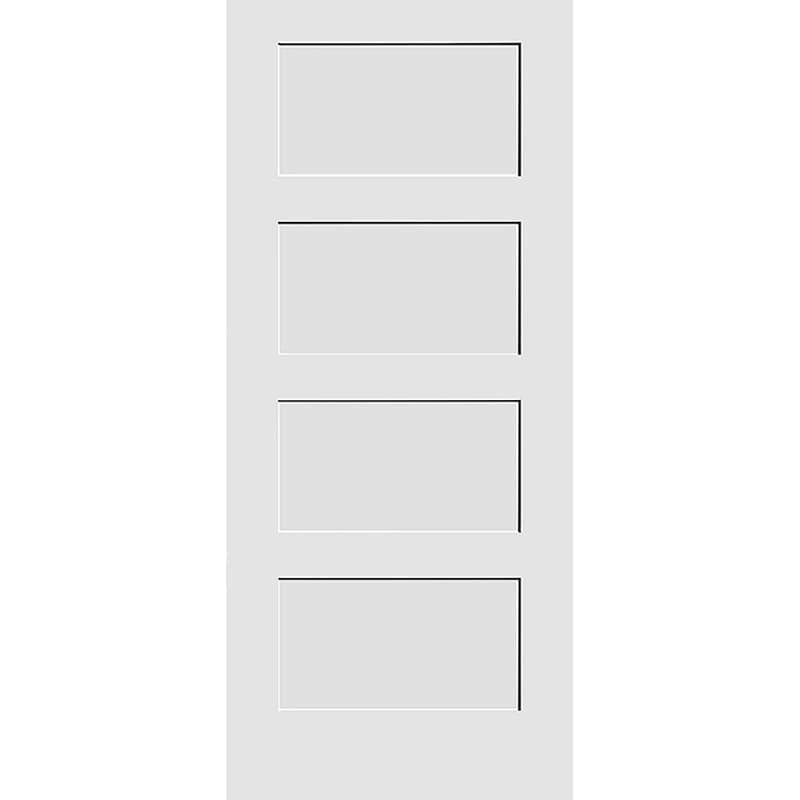 18x22 by 80x22 Shaker 4-Panel Interior Slab Passage Door Primed L5974