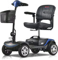 Compact Electric Mobility Scooter with Lead-Acid Battery and Leather Seat-Blue W487244