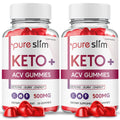 Pure Slim Keto ACV Gummies, Apple Cider Vinegar Gummy Dietary Supplement (2 Pack) Q758