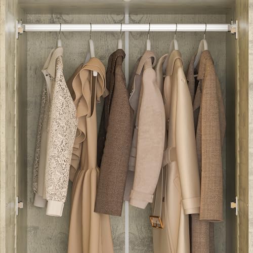 Light Brown 10 Shelves 4 Drawers Wooden Wardrobe Armoire W4624