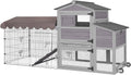 Large All-Steel Frame Chicken Coop with Metal Run J4633
