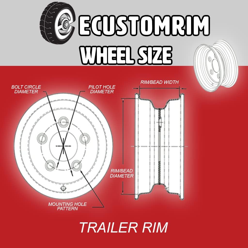 Mounted Radial Trailer Tire and Rim ST205/75R15 15X5 5-4.5 White Spoke Wheel F158