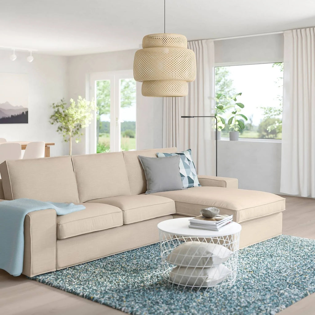 Beige Sofa with Chaise T18202