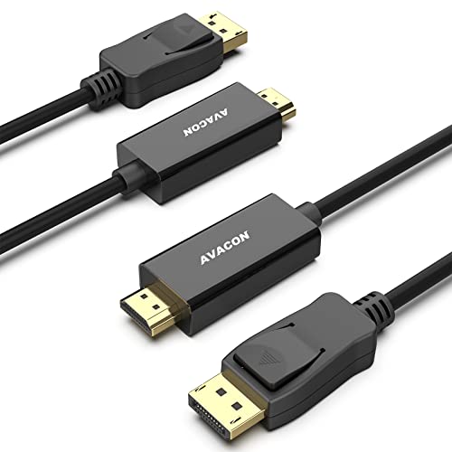 DisplayPort to HDMI 6 Feet Gold-Plated Cable Black X330