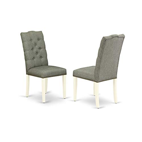 7 Piece Dining Set with Rectangle Table and 6 Gray Fabric Upholstered Chairs O4553