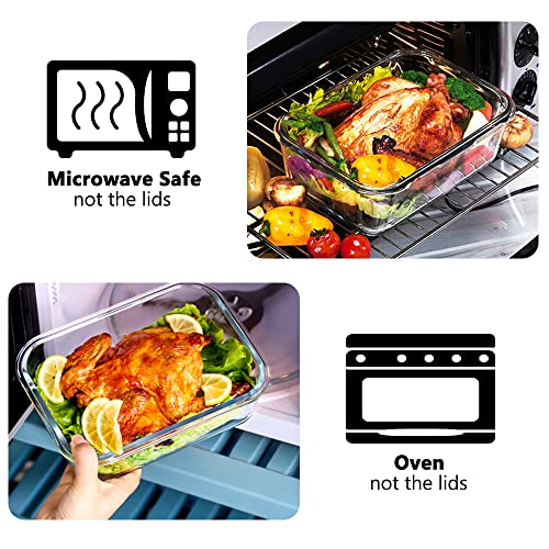24pc Airtight Glass Bowls Set with Snap Locking Lids E5236
