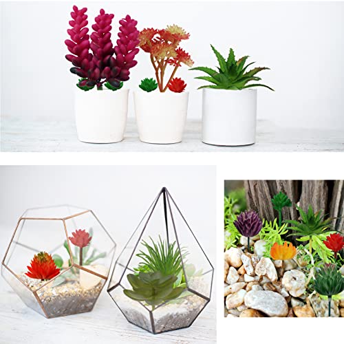 22pcs Green Artificial Succulents F216759