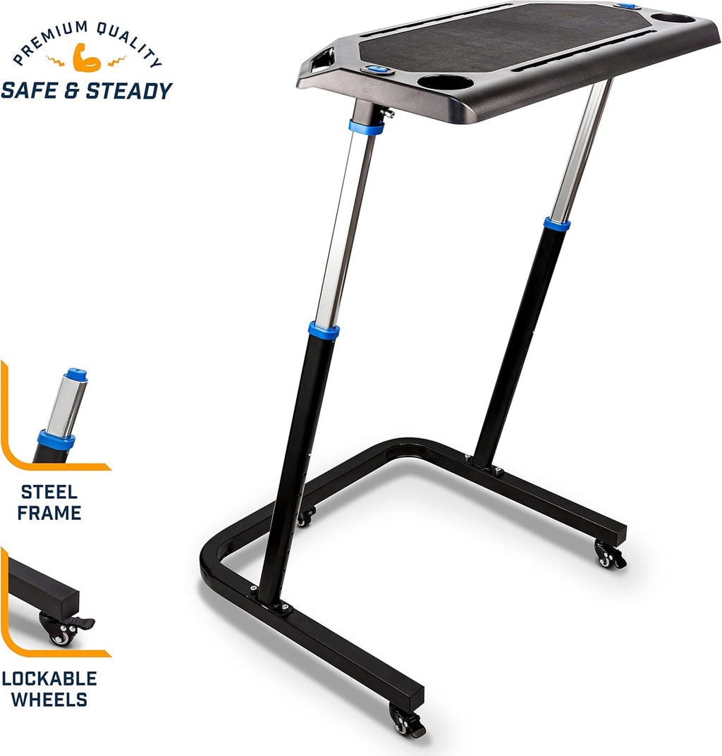 Portable Multi-Tasking Workstation Table with Adjustable Height and Non-Slip Surface S4261