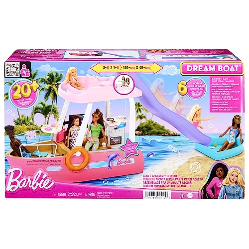 Barbie Toy Boat Playset with 20+ Ocean-Themed Accessories A660