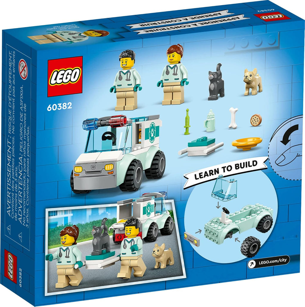LEGO City Vet Van Rescue Toy Animal Ambulance Playset L598642
