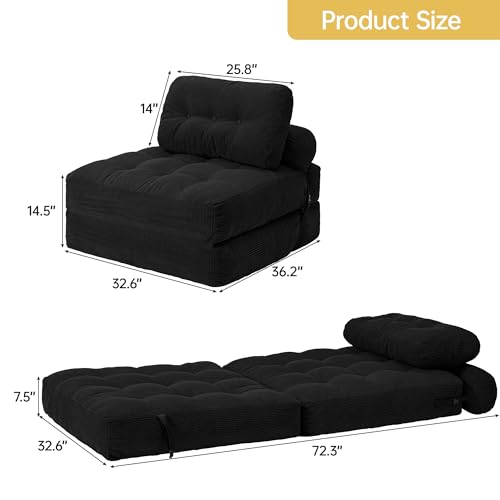 Grey Folding Sofa Bed F527