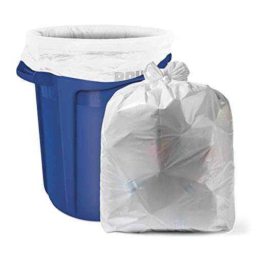 4 Gallon 0.5 Mil White Trash Bags R640
